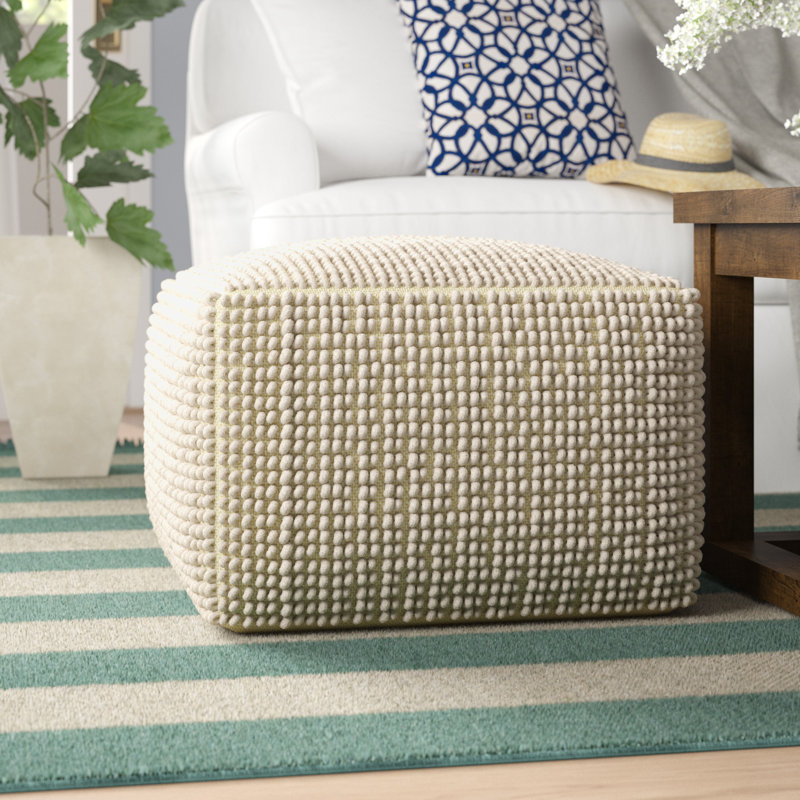 Beachcrest Home Natoli 24" Square Pouf Ottoman & Reviews Wayfair